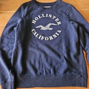 Y2K Womens Juniors Navy Hollister California Lightweight Sweatshirt Size Small